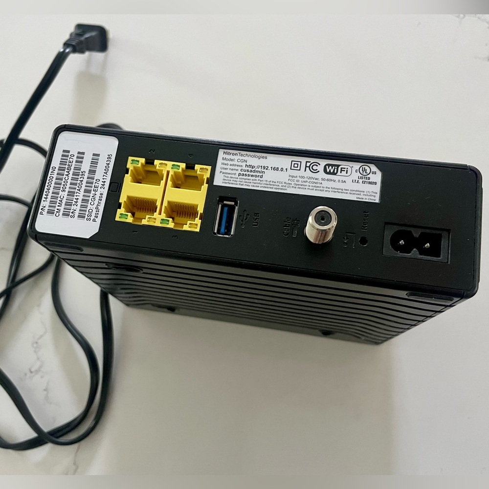 Hitron Modem Model CGN - Picture 4 of 5